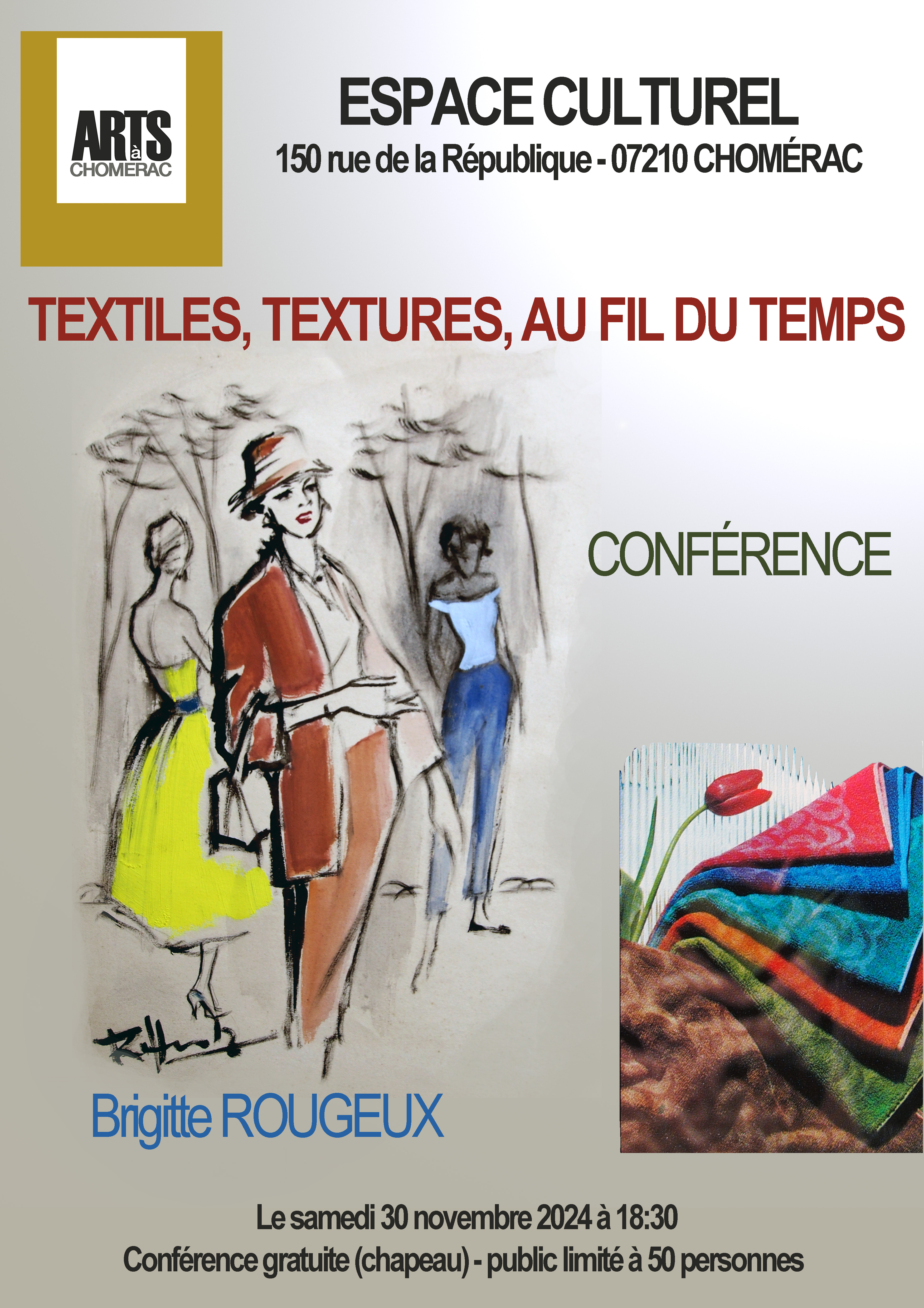 Rendez-vous futés ! : Conférence Textiles, textures, au fil du temps