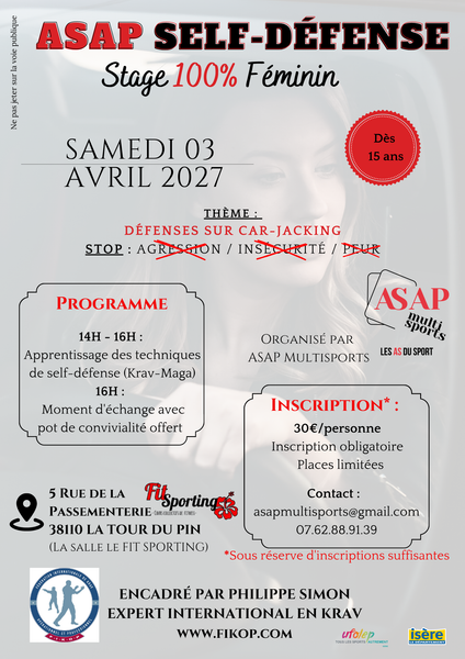 Stage de self-défense – 100% féminin