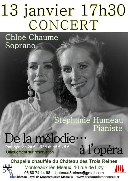 Concert de la soprane Chloé Chaume - Montceaux-lès-Meaux