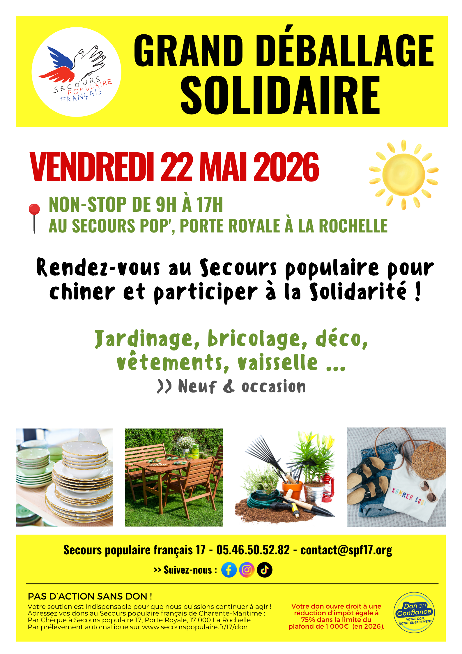 Grand déballage du Secours populaire La Rochelle