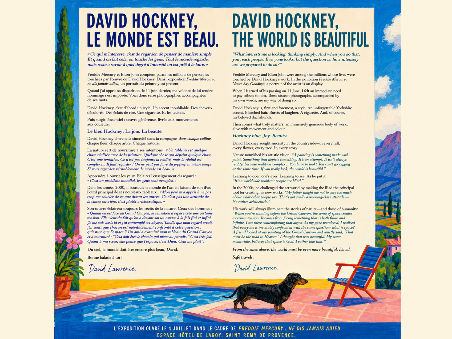 Exposition : "David Hockney, le monde est beau"