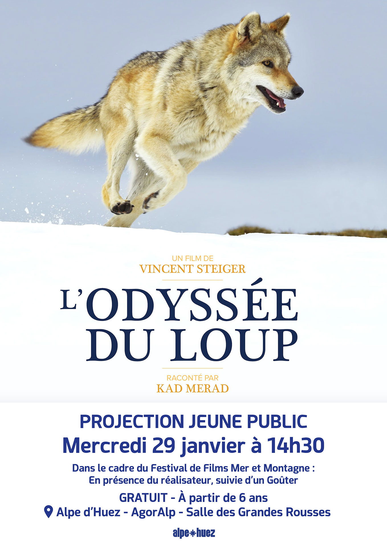 Projection jeune public : l'Odyssée du Loup_Alpe d'Huez