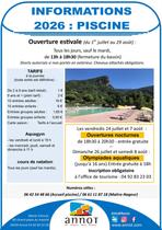 Information - Piscine municipale 2026