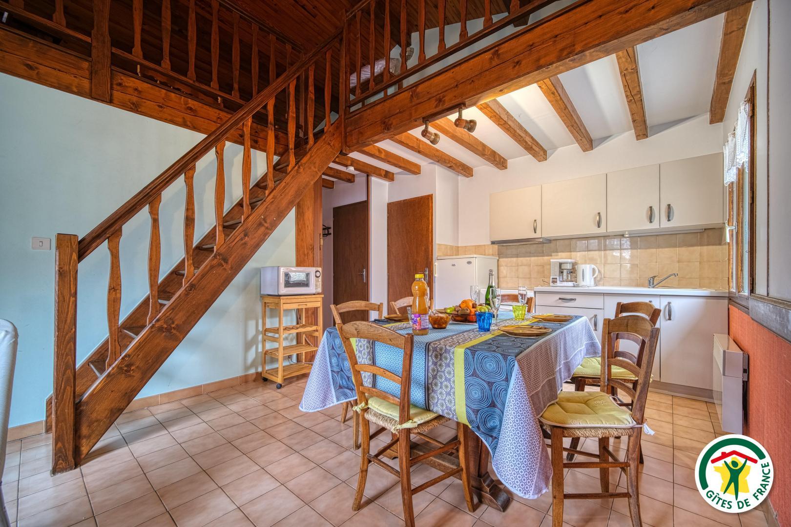 Le pièce de vie et la mezzanine