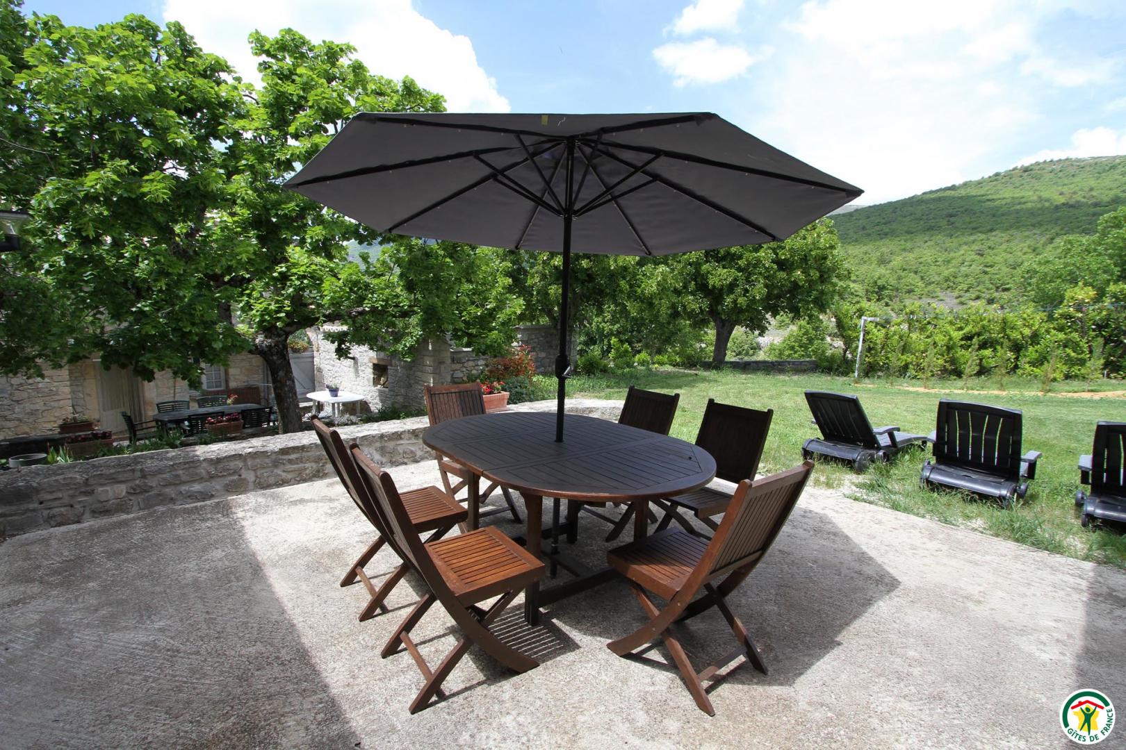 Deuxième terrasse au-dessus de la première.