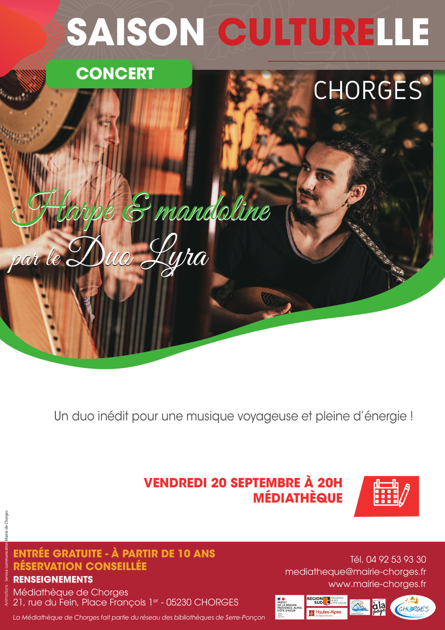 Concert harpe et mandoline, par le Duo Lyra