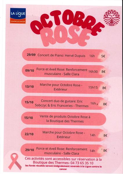Octobre rose aux thermes du Mont-Dore
