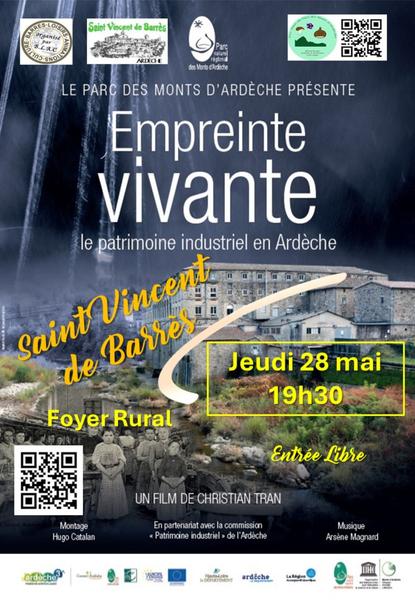 Cinéma : Empreinte vivante,  le patrimoine industriel en Ardèche_Saint-Vincent-de-Barrès