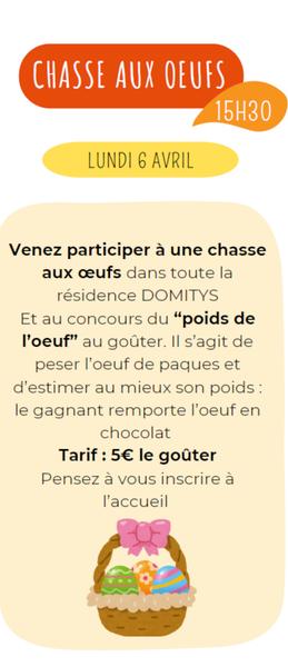 Chasse aux oeufs à la Résidence Domitys