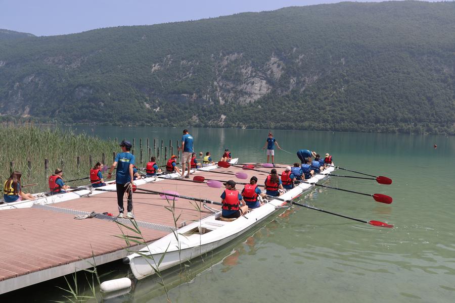 Découverte de l'aviron en groupe
