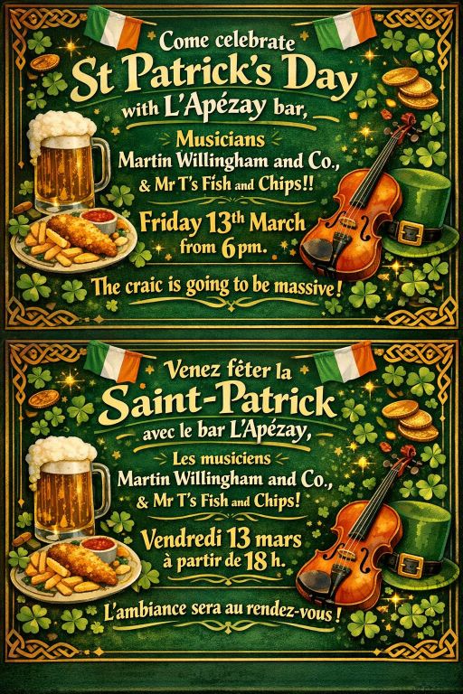 Venez fêter la Saint Patrick