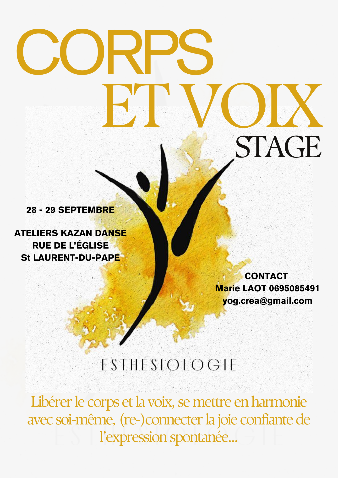 Alle leuke evenementen! : Stage Corps et Voix