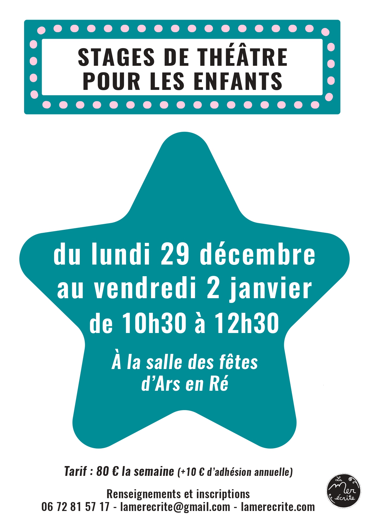 Stage de théâtre pour les enfants - Vacances de Noël