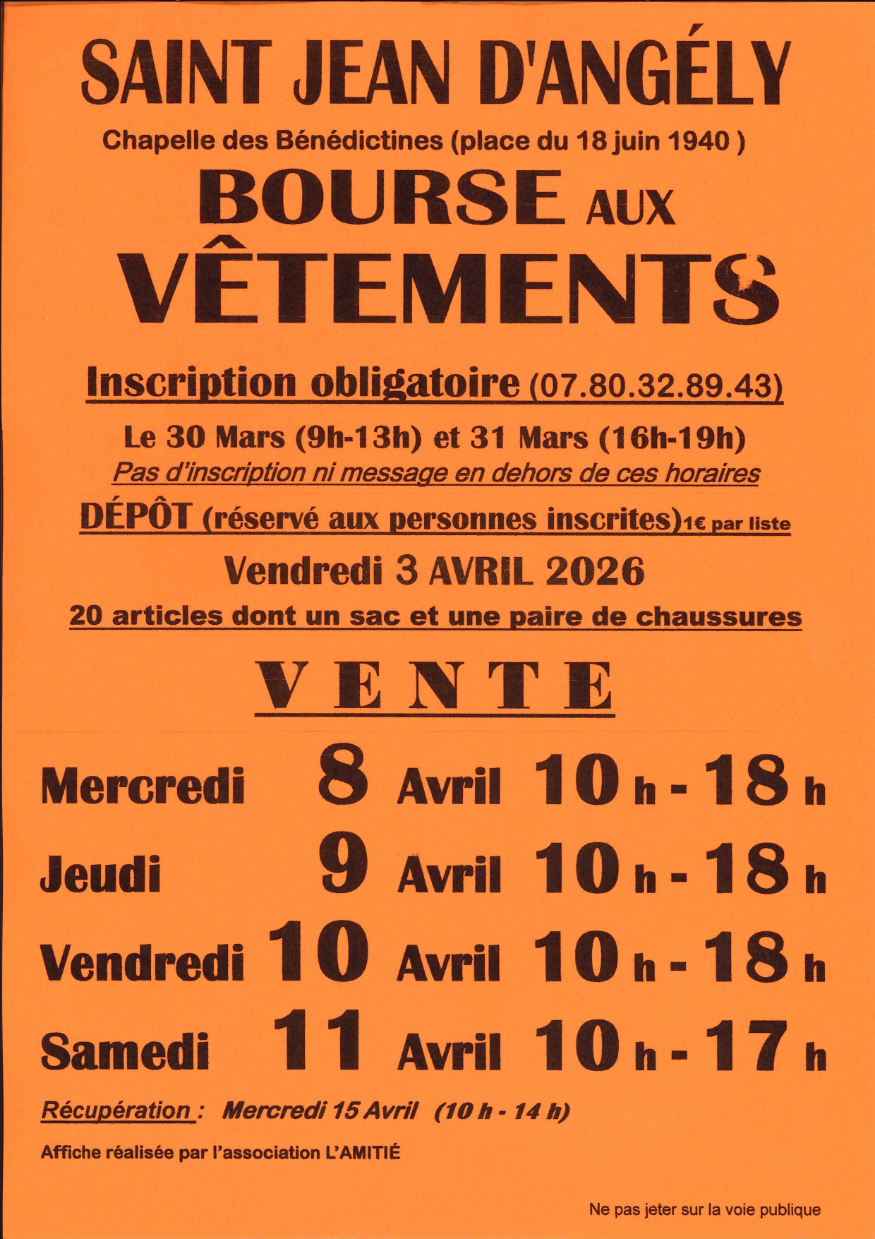 Bourse aux vêtements