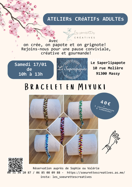 Atelier créatif - bracelet Miyuki 