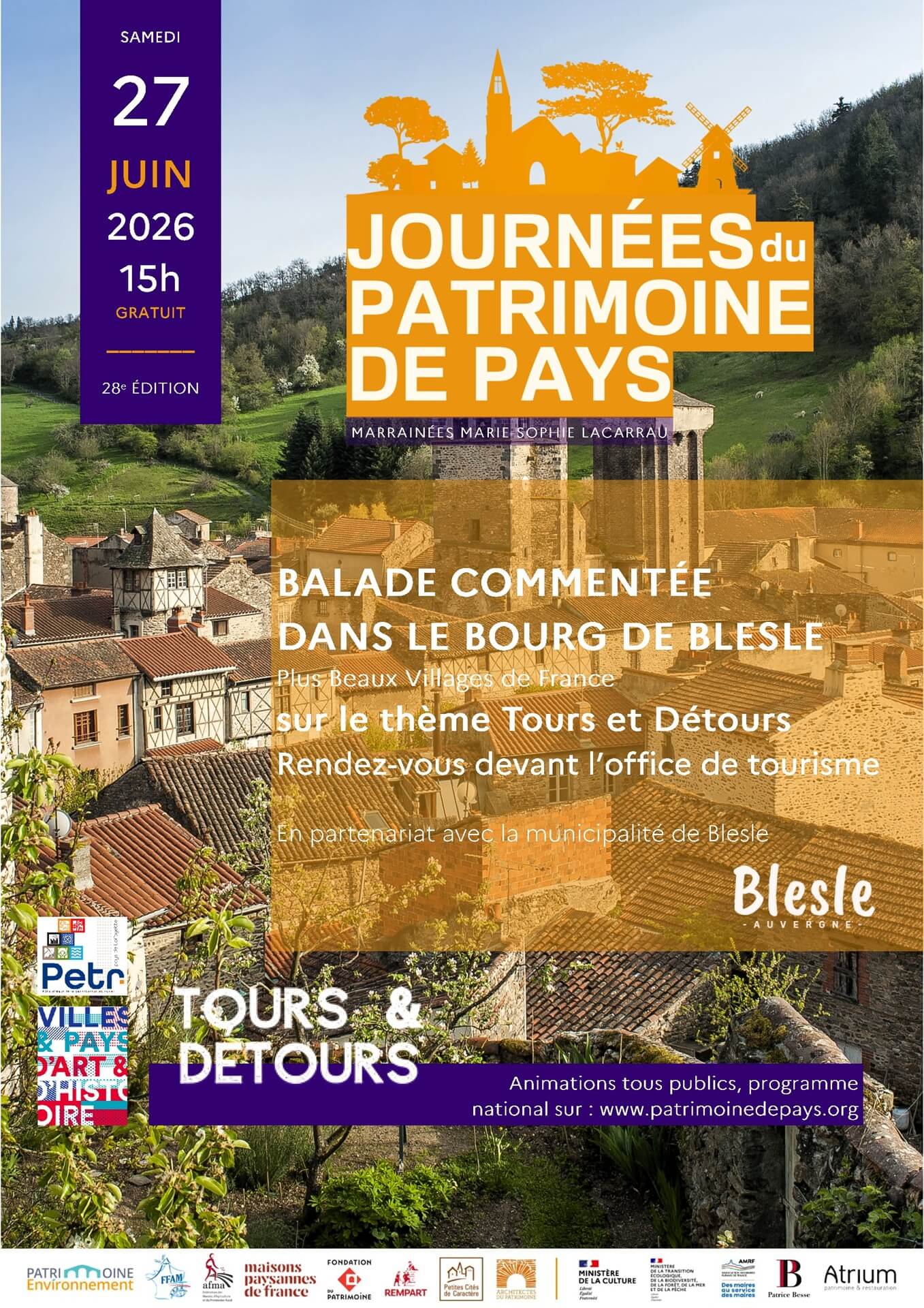 Balade commentée de Blesle lors des Journées du patrimoine de pays