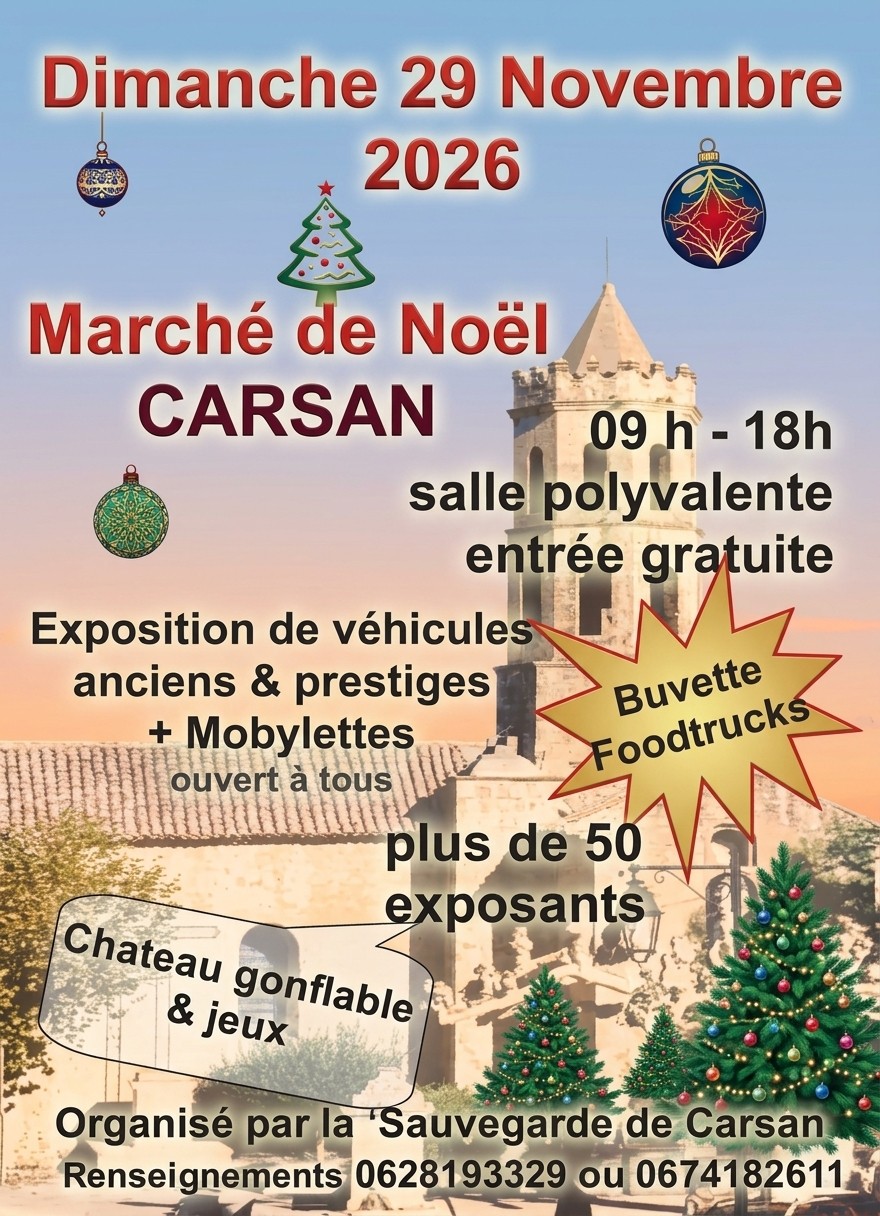 Marché de Noël artisanal à Carsan
