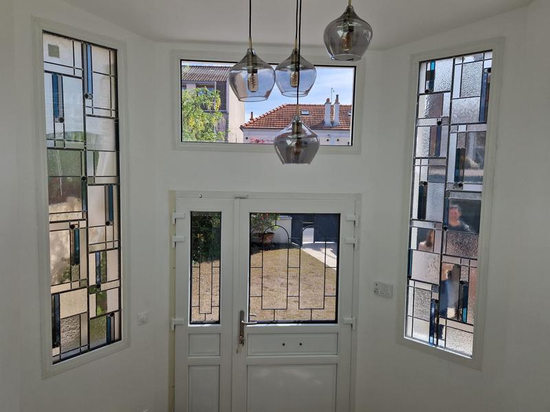 Vitrail réalisé par l'atelier Au cœur du vitrail 