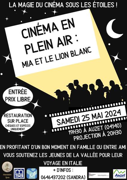 Cinéma en plein air : Mia et le lion blanc Le 25 mai 2024