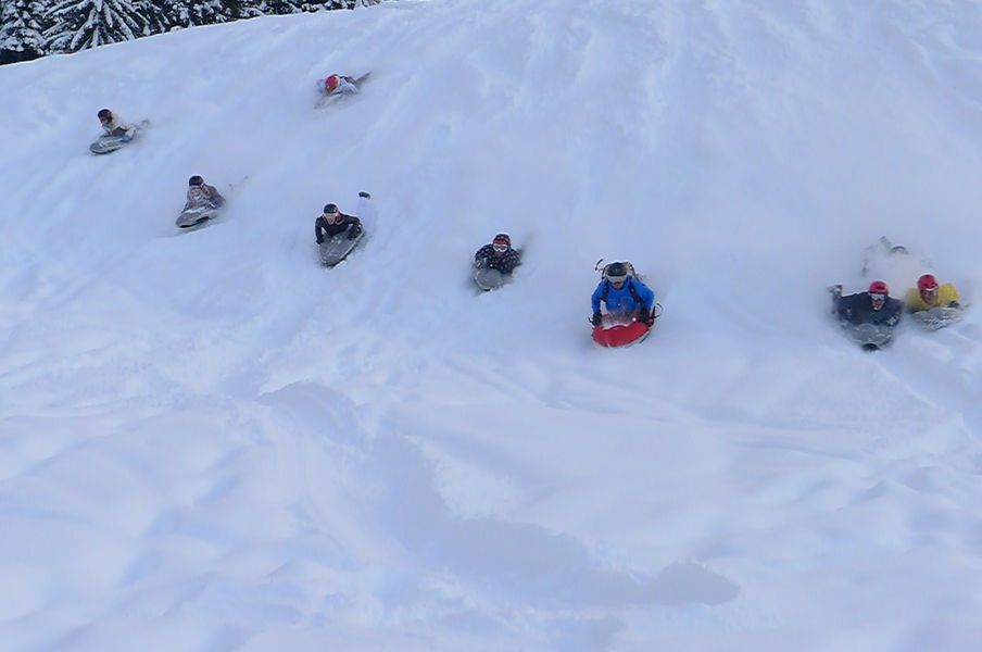 Les joies de la glisse en airboard au Désert d'Entremont