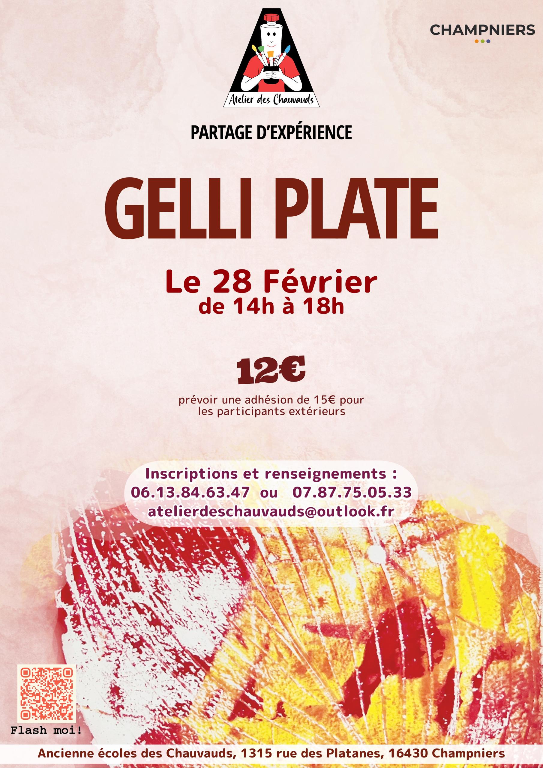Gelli plate à L'Atelier des Chauvauds