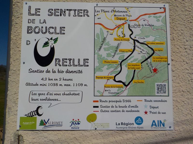 Sentier nature de la Boucle d'Oreille aux Plans d'Hotonnes