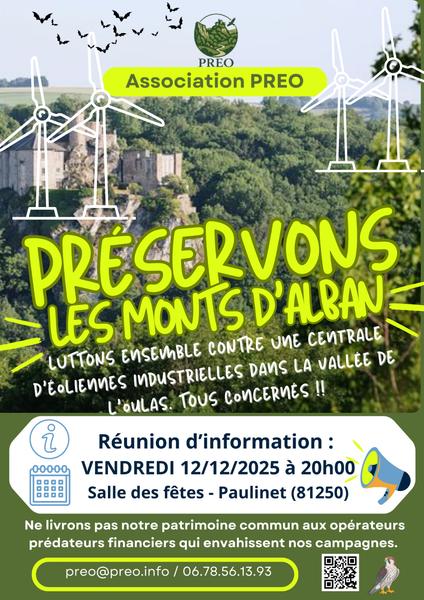 Réunion d'information - Projet de Centrale Eolienne