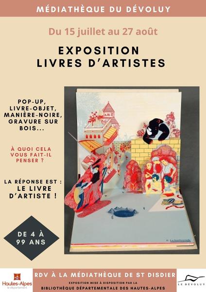 Programmation culturelle de la médiathèque : le livr'art_Dévoluy
