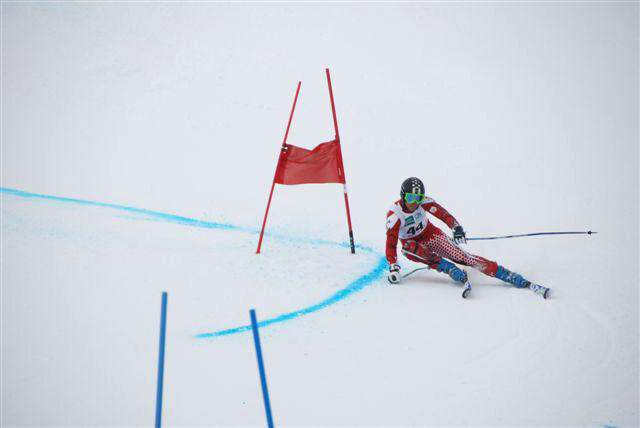 Compétition sur le stade de slalom de La Toussuire