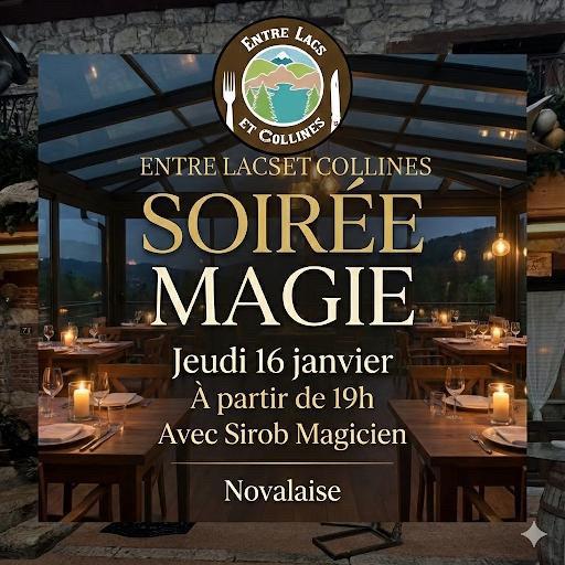 Soirée magie - Restaurant Entre Lacs et Collines - Novalaise