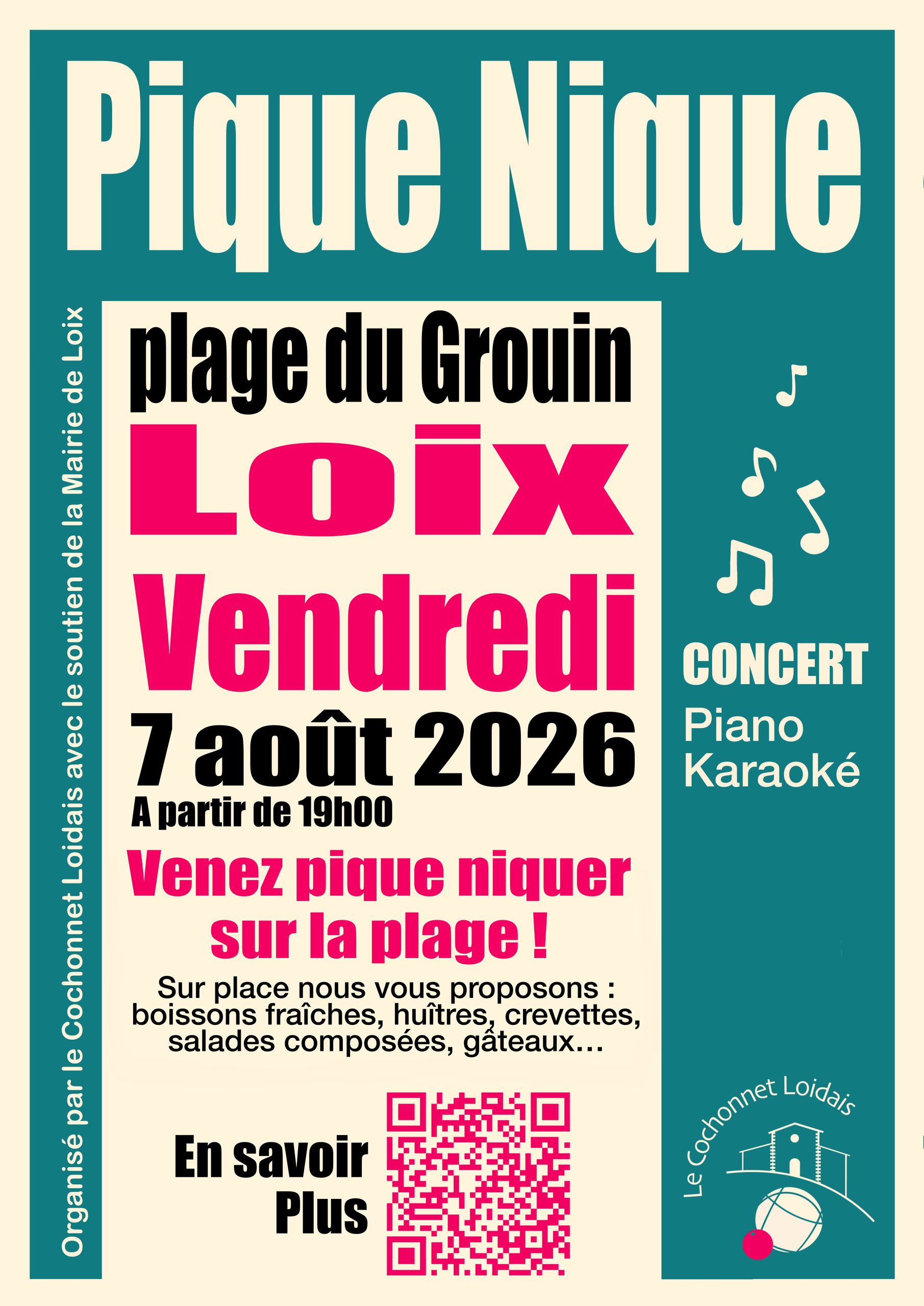 Pique-nique et concert sur la plage du Grouin
