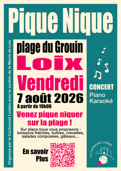 Pique-nique et concert sur la plage du Grouin