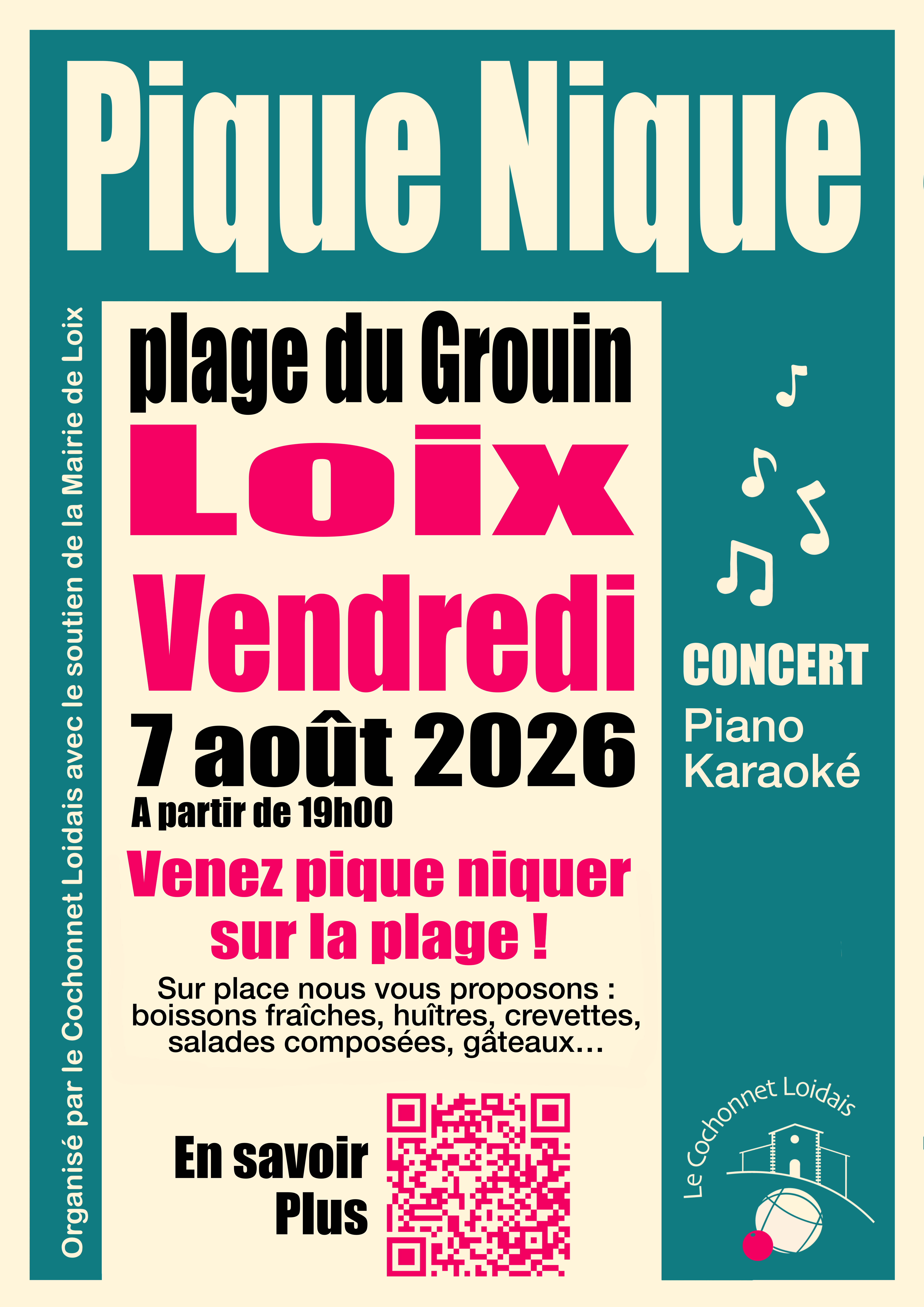 Pique-nique et concert sur la plage du Grouin