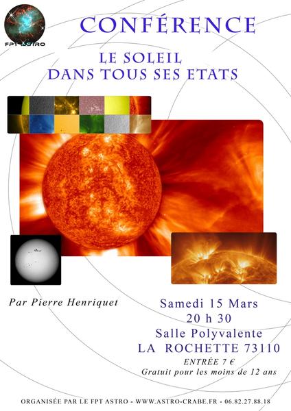 Conférence : le Soleil dans tous ses états