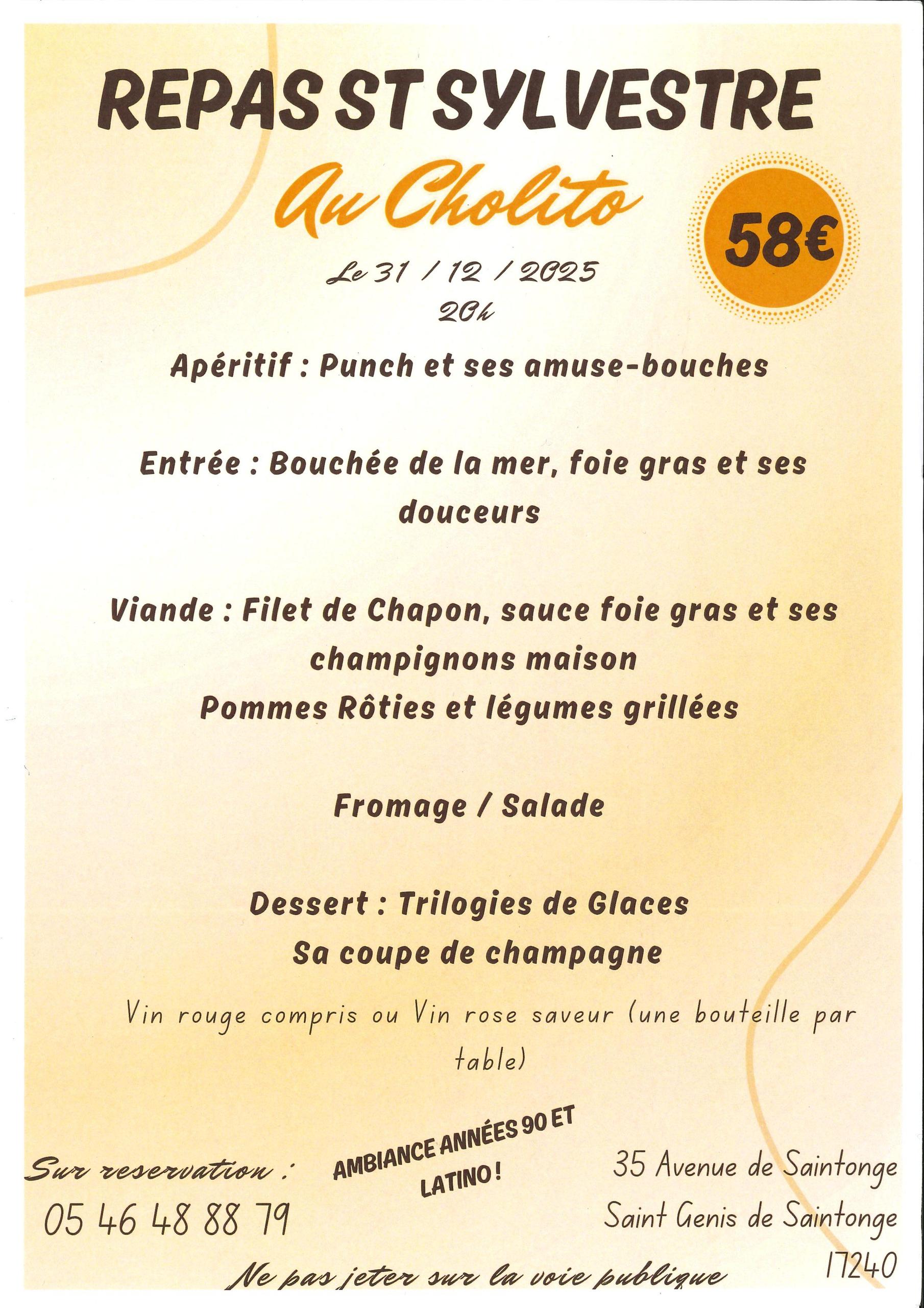 Repas de la St Sylvestre