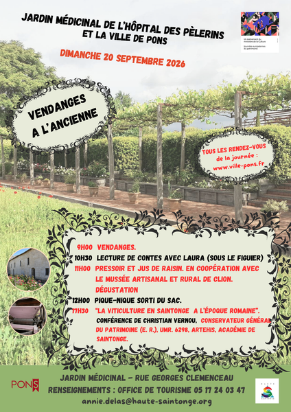 Journées Européennes du Patrimoine au Jardin Médicinal