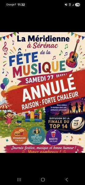 ANNULÉ Fête de la musique - La Méridienne