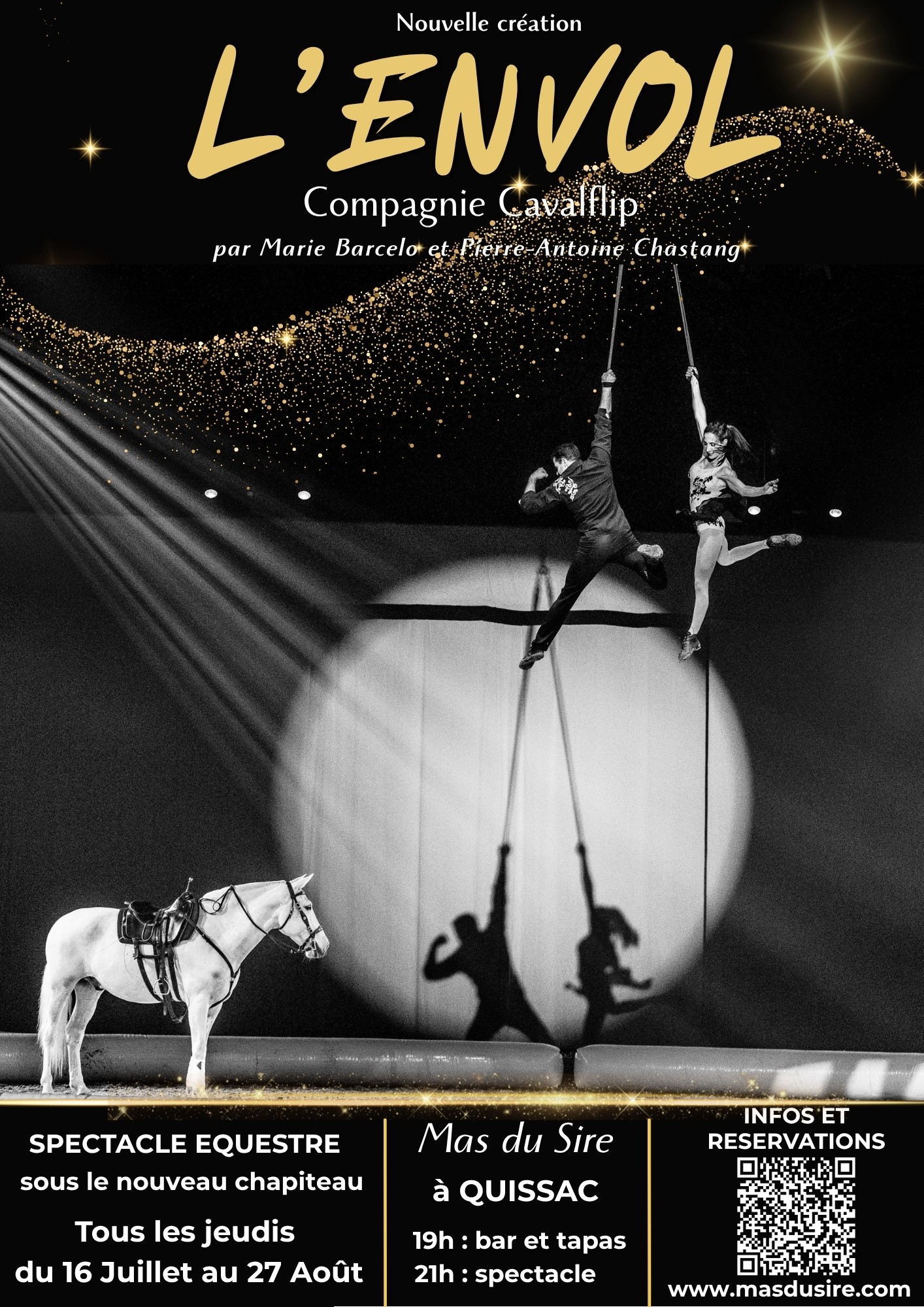 Spectacle équestre "L'Envol" au Mas du Sire