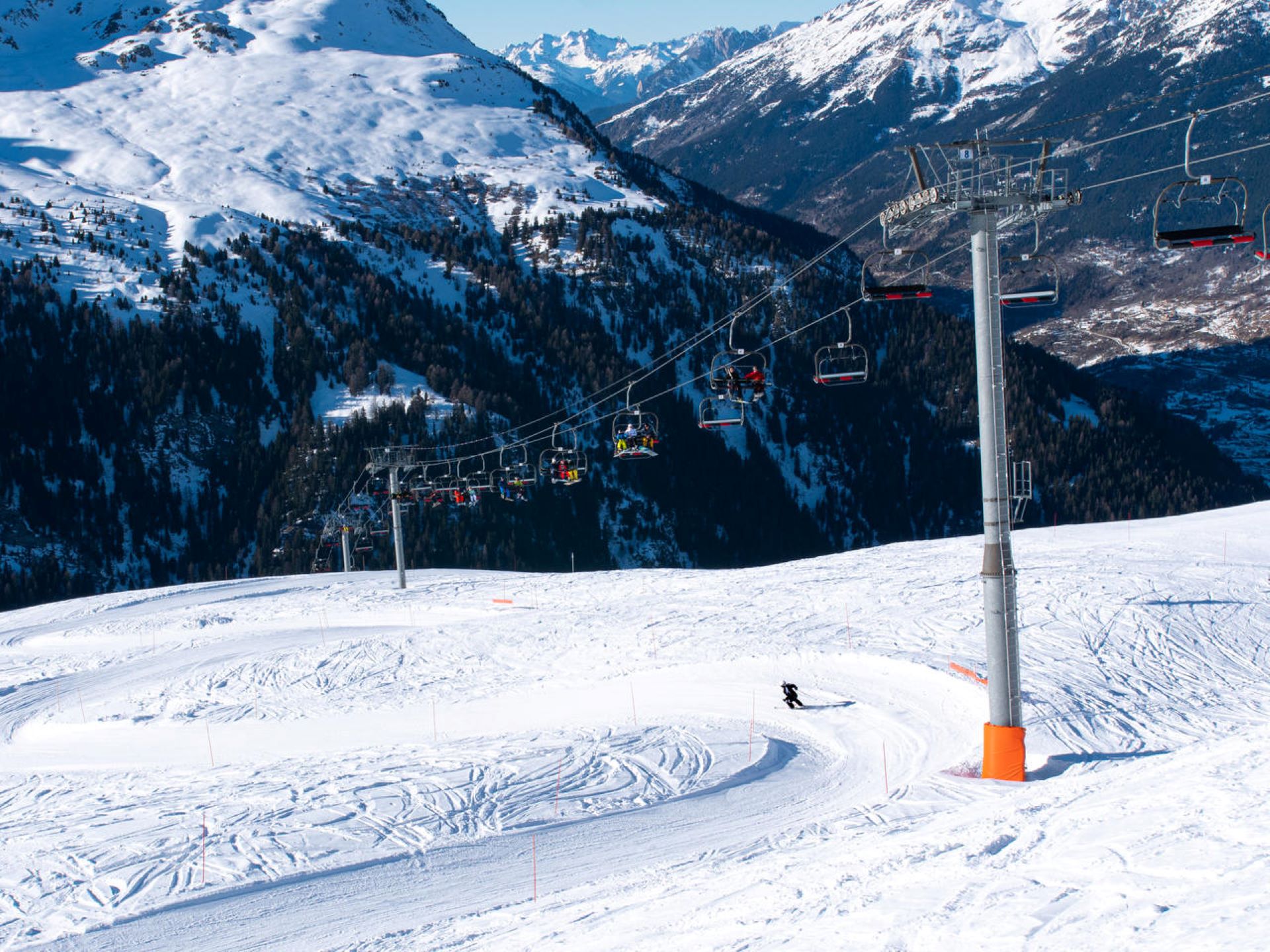 Boardercross sous le télésiège