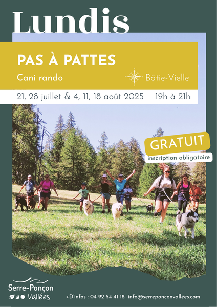 - © CCSPVA Pas à pattes : Cani rando._La Bâtie-Vieille - © CCSPVA