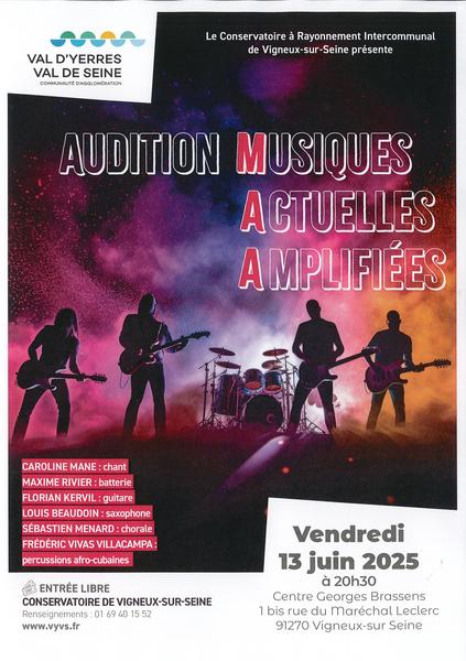 Audition Musiques Actuelles Amplifiées
