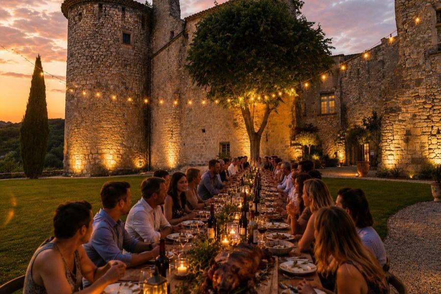 Soirée œnophile :la grande tablée au château_Vogüé