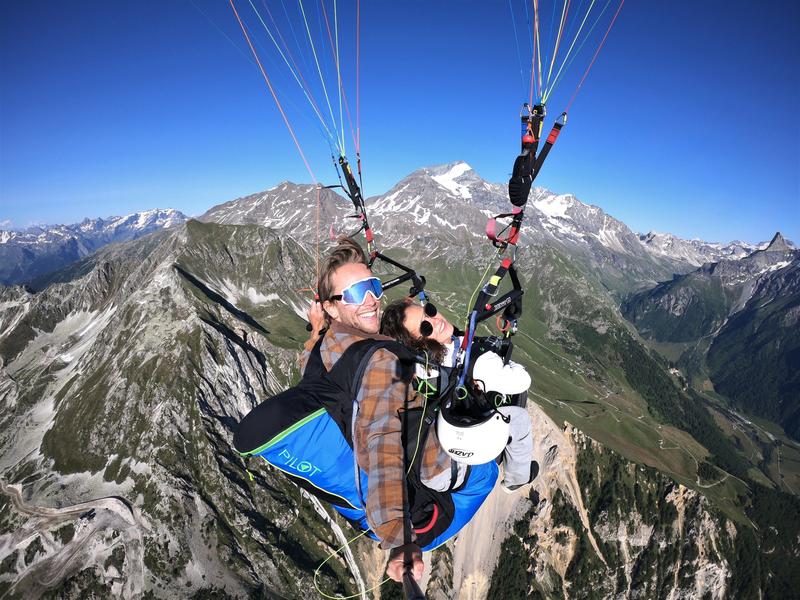 Biplace aiguille grive Ecole de Parapente des Arcs