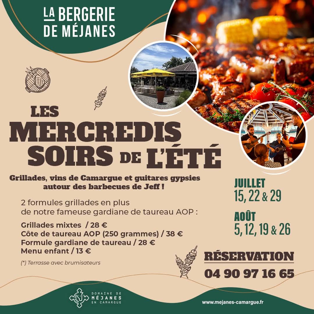 Les Mercredis Soirs de l&rsquo;été à la Bergerie de Méjanes