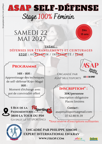 Stage de self-défense – 100% féminin
