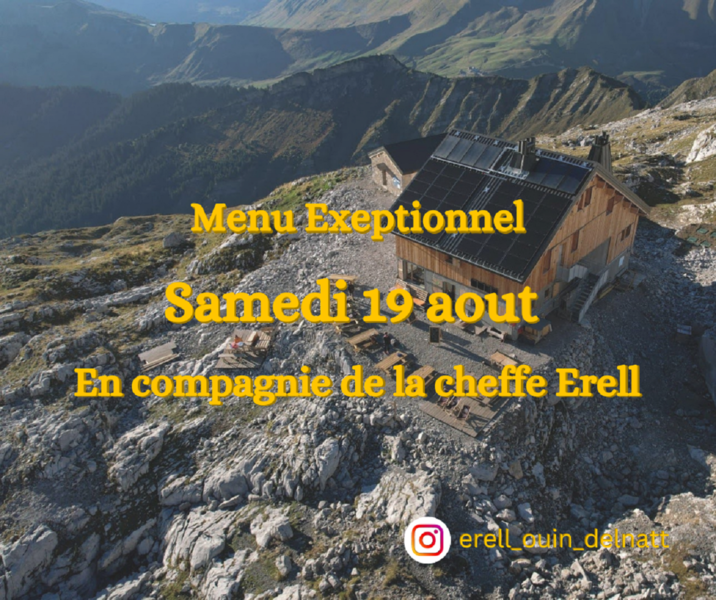 Déjeuner au refuge de la Pointe Percée