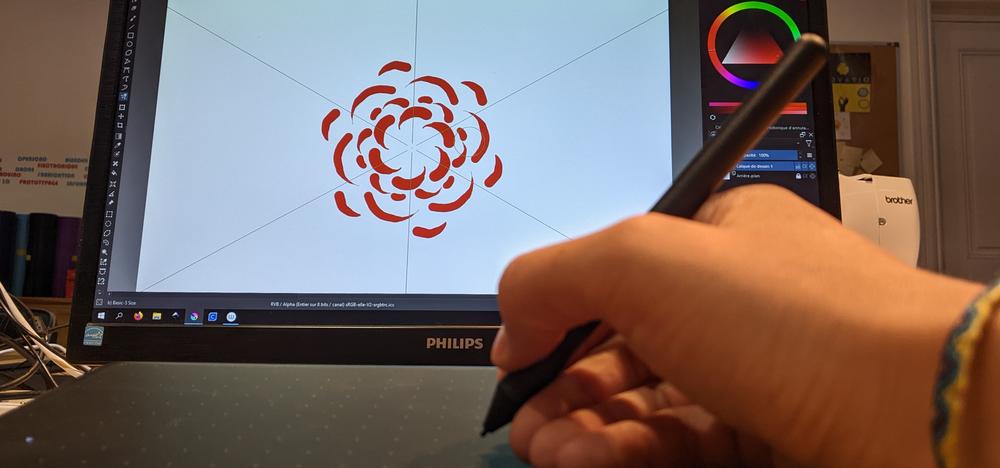 Initiation au dessin sur ordinateur avec une tablette graphique