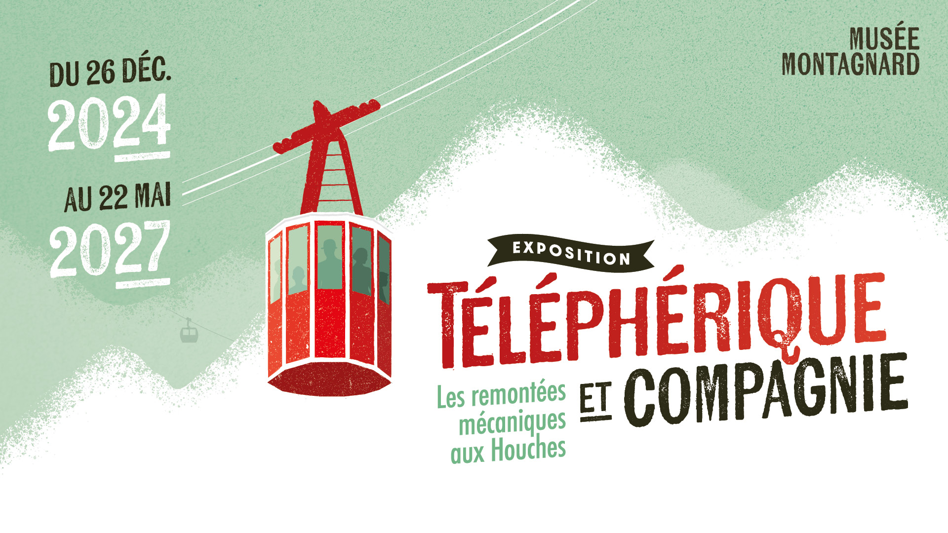 Affiche de l'exposition Téléphérique et compagnie