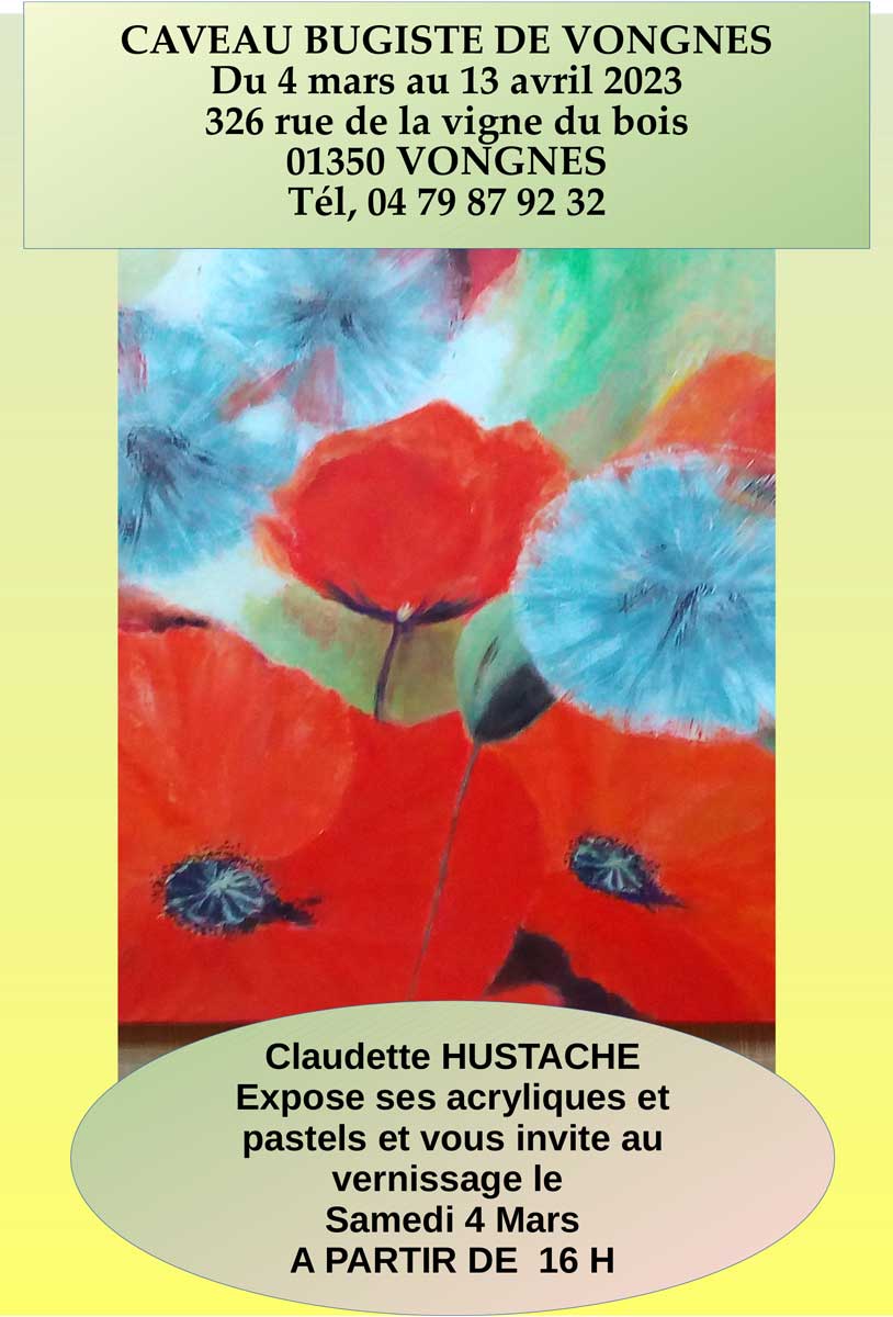 Exposition de peinture de Claudette Hustache