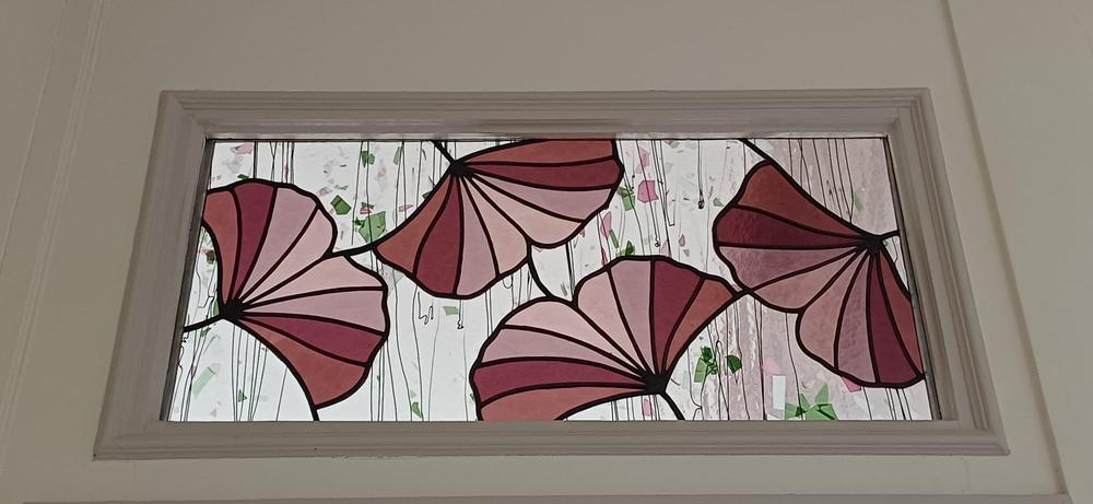 Vitrail réalisé par l'atelier Au cœur du vitrail 